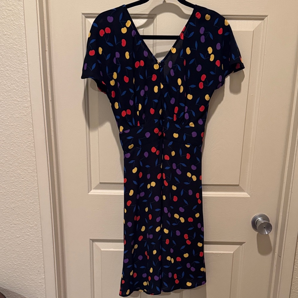 ModCloth black Midi Dress with Multicolor cherry Print - Picture 3 of 5